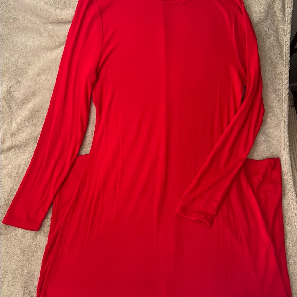 A new day Vibrant Red long sleeve maxi dress